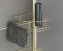 Teleskop-Eckregal Mod. Dolcedo Gold matt, rostfrei - 6