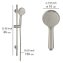 Brauseset Mod. Young Edelstahl gebürstet, Länge Stange: 66 cm - 6