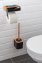 Toilettenpapierrollenhalter mit Schublade Mod. Bambusa, zur Wandmontage - 6