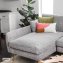 Ecksofa Antonius Webstoff Grau links - 6