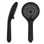 Duschkopf Schwarz matt, Universal-Handbrause, Ø 11 cm, 3 Strahlarten - 6