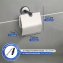UV-Loc® Toilettenpapierhalter mit Deckel Mod. Udine, Befestigen ohne Bohren - 6