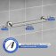 UV-Loc® Badetuchstange Uno Mod. Udine 40 cm, Befestigen ohne Bohren mit innovativem Klebesystem - 6