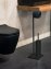 Stand WC-Garnitur Mod. Recco Schwarz, aus lackiertem Stahl - 6