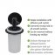 Turbo-Loc® Seifenspender Mod. Bivio Black matt, aus satiniertem Glas - 6