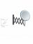 LED Teleskop-Wandspiegel Mod. Barona Schwarz, mit Touch-Funktion - 6