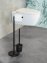 Stand WC-Garnitur Mod. Parus Schwarz, aus lackiertem Stahl - 6
