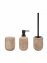Bad-Accessoire Set Mod. Florio, 3-teilig, aus Keramik in Holz-Optik - 6