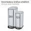 Treteimer Mod. Design 12 L, Easy-Close, Edelstahl, mit herausnehmbarem Einsatz - 6