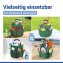Universal Garten Caddy 16 l, Grün, mit 6 Außentaschen für Gartenwerkzeug - 6