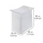 2in1 Hocker Mod. Wing Weiß, Badhocker mit herausnehmbarem Wäschesack - 6
