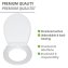 Premium WC-Sitz Mod. Grey Marble mit Relief, aus antibakteriellem Duroplast - 6