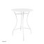 Bistro Sitzgruppe Metall Creme Tisch mit 2 Stühlen Balkon Set Gartenmöbel - 6