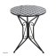 Bistro Sitzgruppe Metall schwarz Tisch mit 2 Stühlen Balkon Set mit Motiv Black and White - 6