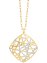 Anhänger mit Kette 925/- Sterling Silber vergoldet teils rhodiniert Viereck - 6