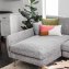 Ecksofa Antonius Webstoff Grau links - 6