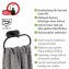 Wenko Turbo-Loc® Handtuchring Schwarz - 6