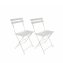 Bistro Sitzgruppe Metall creme klappbar Tisch mit 2 Stühlen Balkon Set - 6