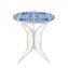 Bistro Sitzgruppe Metall Creme Tisch mit 2 Stühlen Balkon Set mit Motiv Santorin - 6