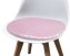 Esszimmerstuhl 4er Set Weiß mit Kunstledersitz Atlanta Rosa mit Ornament - 6
