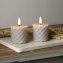 LED Stumpenkerze 2er-Pack SWIRL - 6