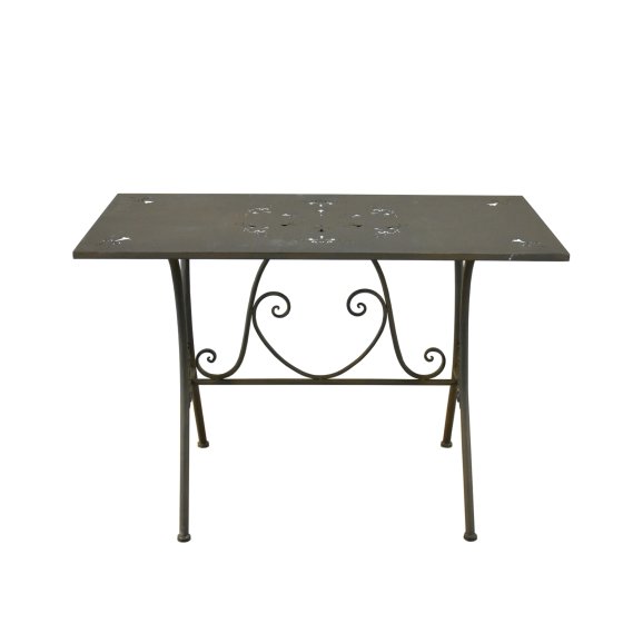 Gartentisch Metalltisch Rostoptik Rechteckig dekorativ Vintage 