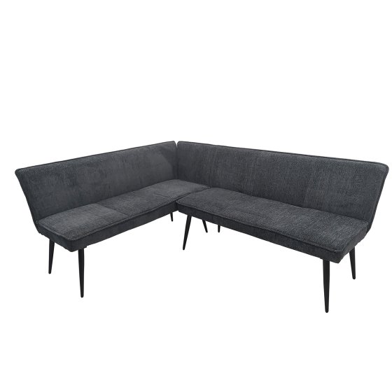 Eckbank 154 x 195 cm Anthrazit Mesilla kurzer Schenkel links 