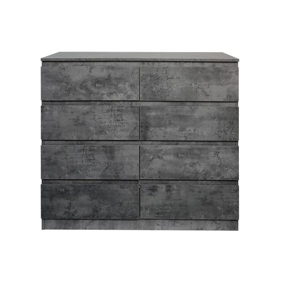 Kommode 8 grifflose Schubladen Thekla Beton 