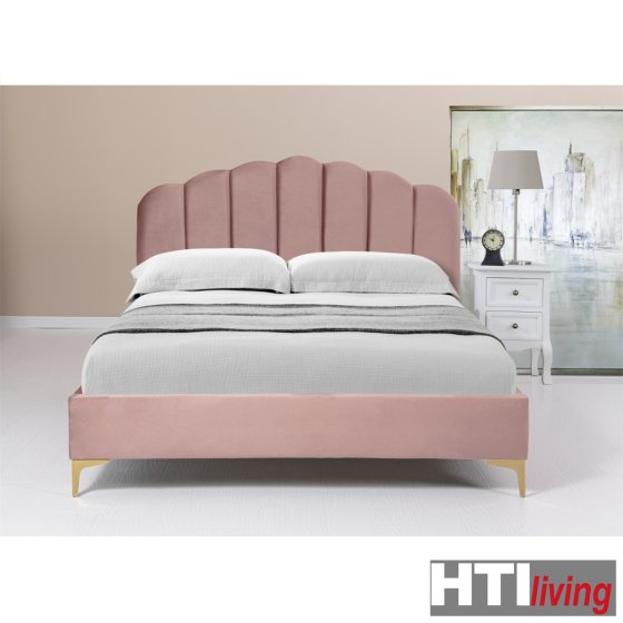 Bett 140 x 200 cm Yoris Pink 