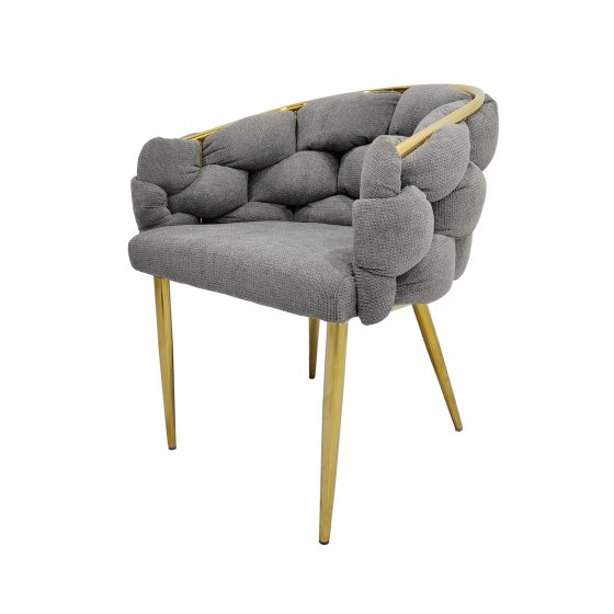 Stuhl Alsen Gold Grau 