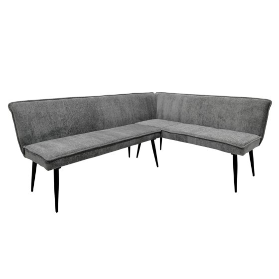 Eckbank 195 x 154 cm Mesilla Blaugrau kurzer Schenkel rechts 