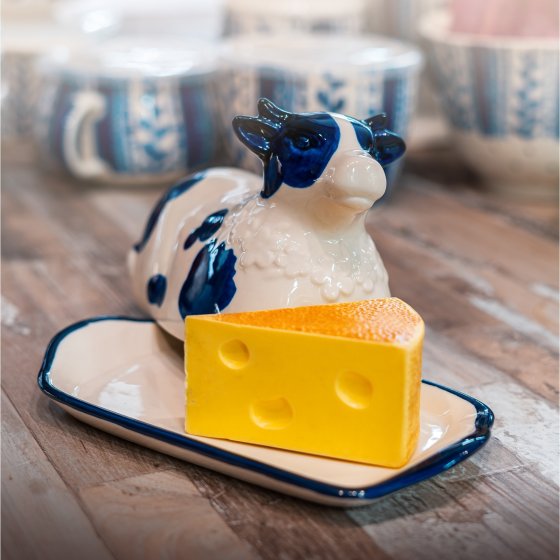 Butterdose Keramik Kuh 