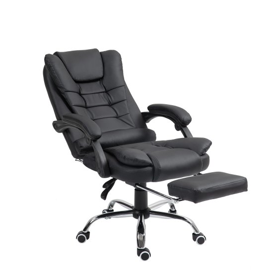 Chefsessel mit Massagefunktion und Fußablage 