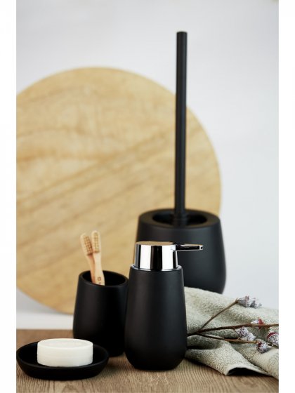 Bad-Accessoire-Set Mod. Badi Schwarz Keramik 