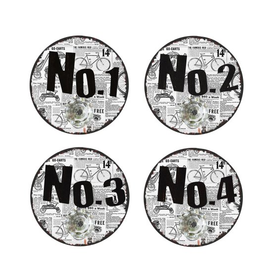 Wandhaken 4-teiliges Set Nummer 