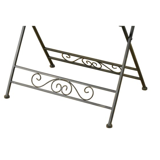 Gartentisch aus Metall Rostoptik Beistelltisch romantisch für Terrasse Balkon 