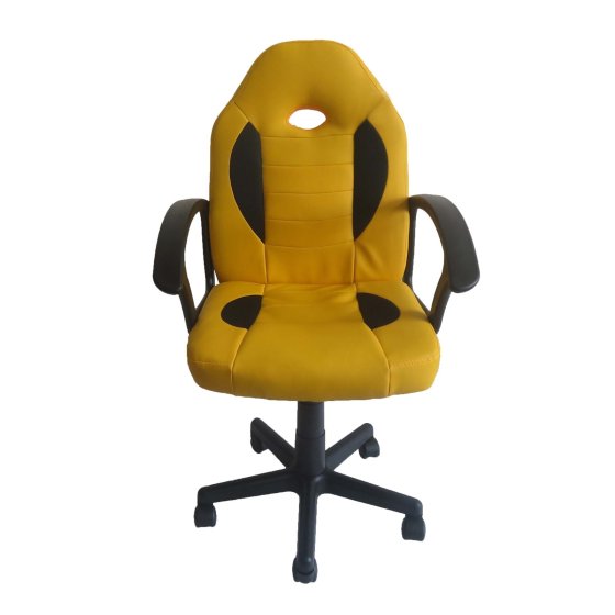 Schreibtischstuhl Junior höhenverstellbar ergonomischer Drehstuhl Gelb 