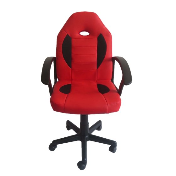Schreibtischstuhl Junior höhenverstellbar ergonomischer Drehstuhl Rot 
