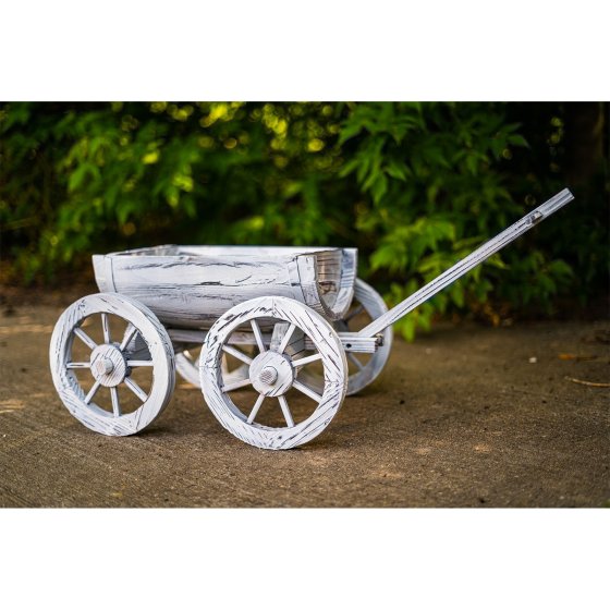 Holzhandwagen Weiß Rustikal Sommerset 