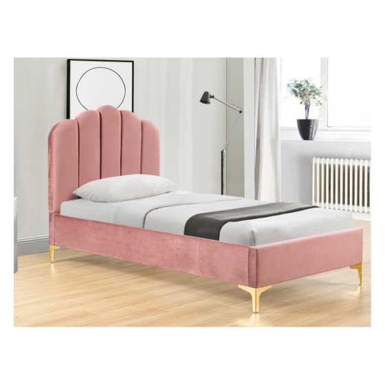 Polsterbett 90 x 200 cm Yoris Pink 