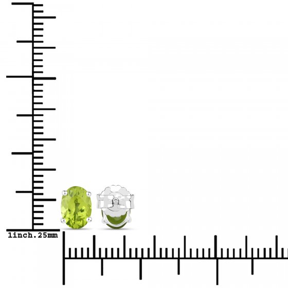 Schmuck-Set Silber 925 rhodiniert Ohrringe und Halskette mit echtem Peridot 