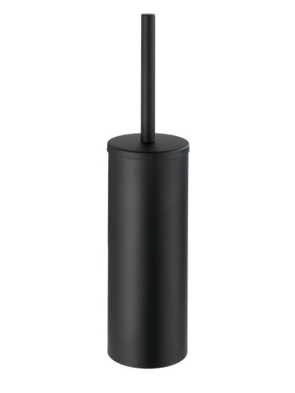WC-Garnitur geschlossene Form Mod. Orea Schwarz, aus rostfreiem Edelstahl 