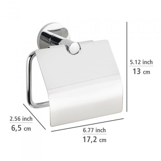UV-Loc® Toilettenpapierhalter mit Deckel Mod. Isera, Befestigen ohne Bohren