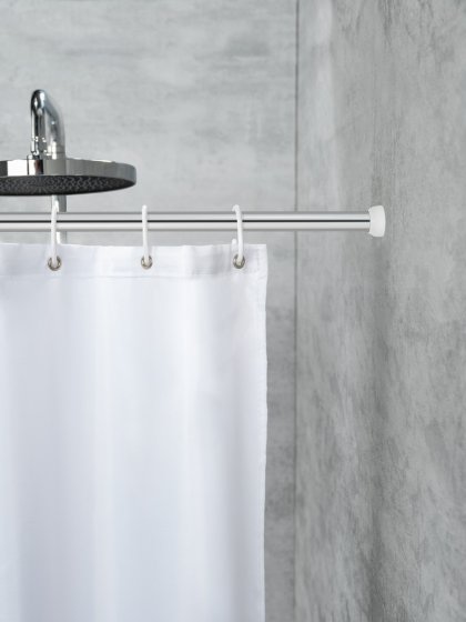 Teleskop-Duschstange Chrom 110 - 185 cm, aus rostfreiem Aluminium 
