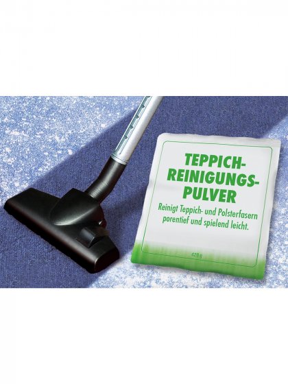 Teppich-Reinigungspulver 3er Set, staubarm und schnelltrocknend 