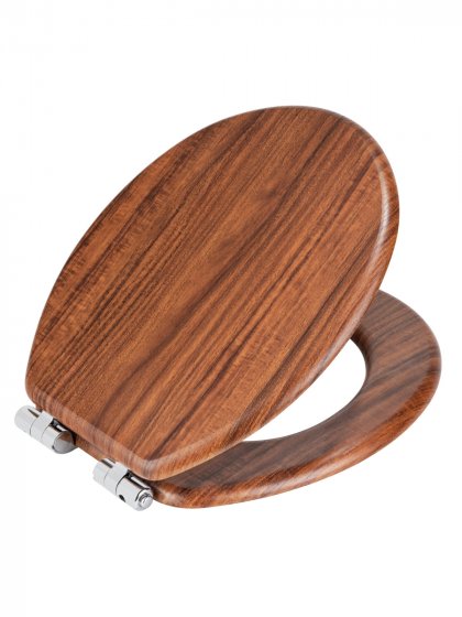 WC-Sitz Mod. Chestnut Braun, aus FSC® zertifiziertem MDF 