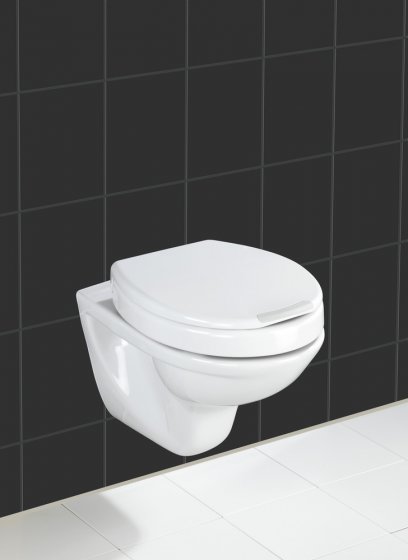 WC-Sitz Mod. Secura Comfort, aus antibakteriellem Duroplast mit Sitzflächenerhöhung