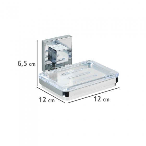 Vacuum-Loc® Seifenablage Mod. Quadro Edelstahl, Befestigen ohne bohren