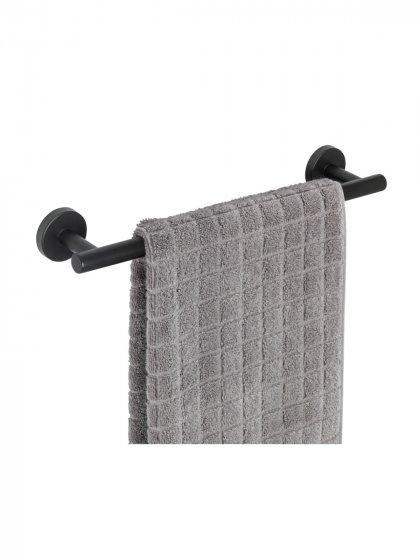 Badetuchstange Mod. Bosio Schwarz Matt, rostfrei, 40 cm 