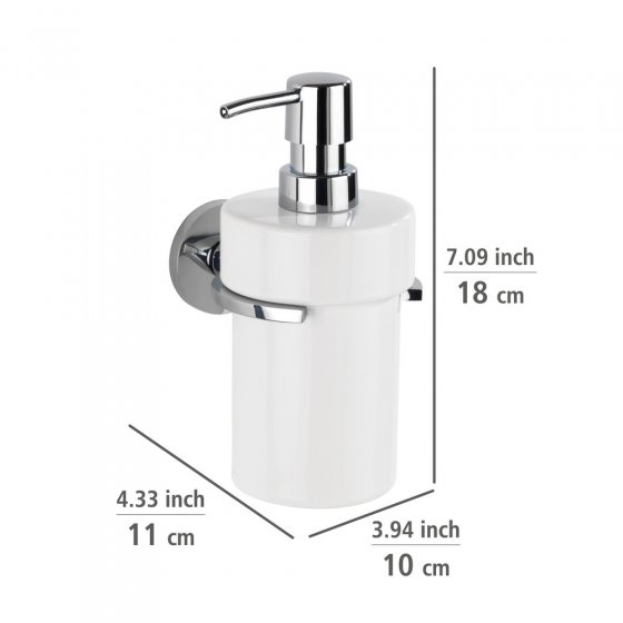 UV-Loc® Seifenspender Mod. Isera, Befestigen ohne Bohren mit innovativem Klebesystem
